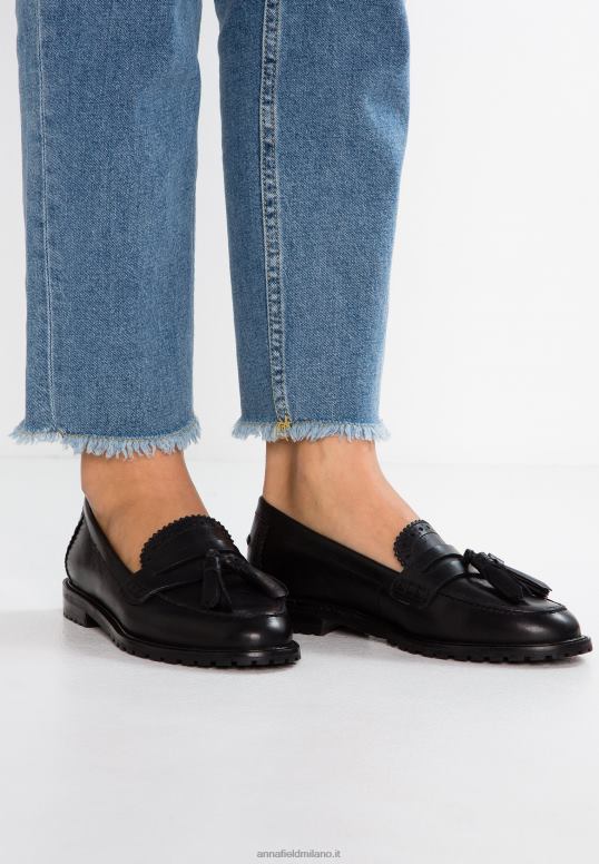 TX2DF1829 donne Anna Field slip-on in pelle nera