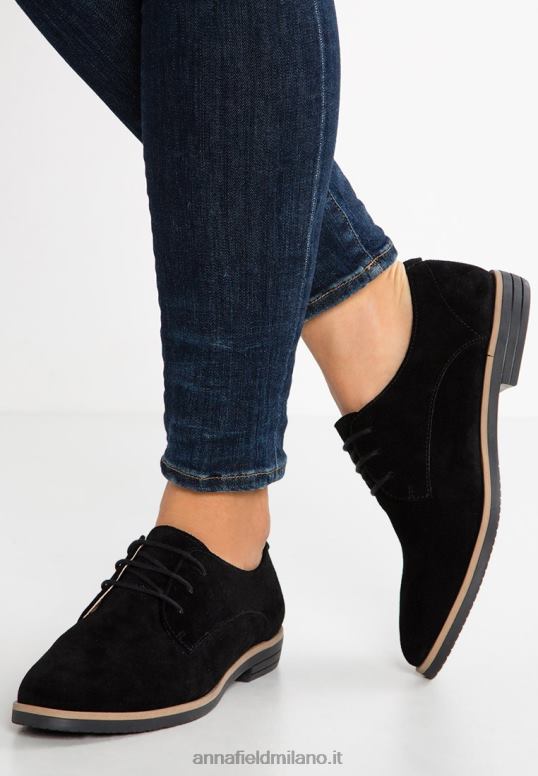 TX2DF1854 donne Anna Field stringate in pelle nere