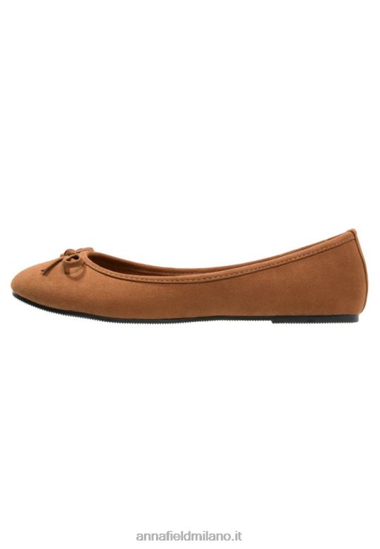 TX2DF2068 donne Anna Field ballerine cognac