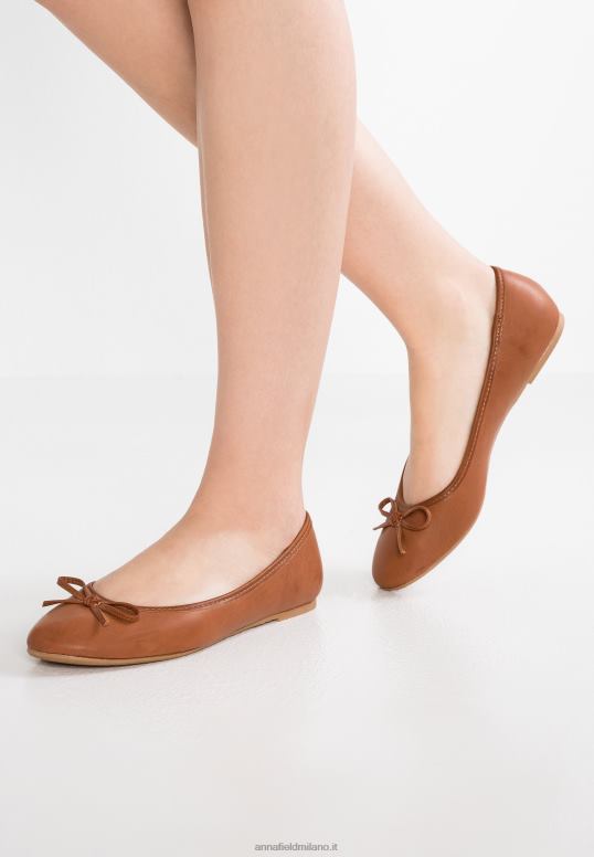 TX2DF2088 donne Anna Field ballerine cognac