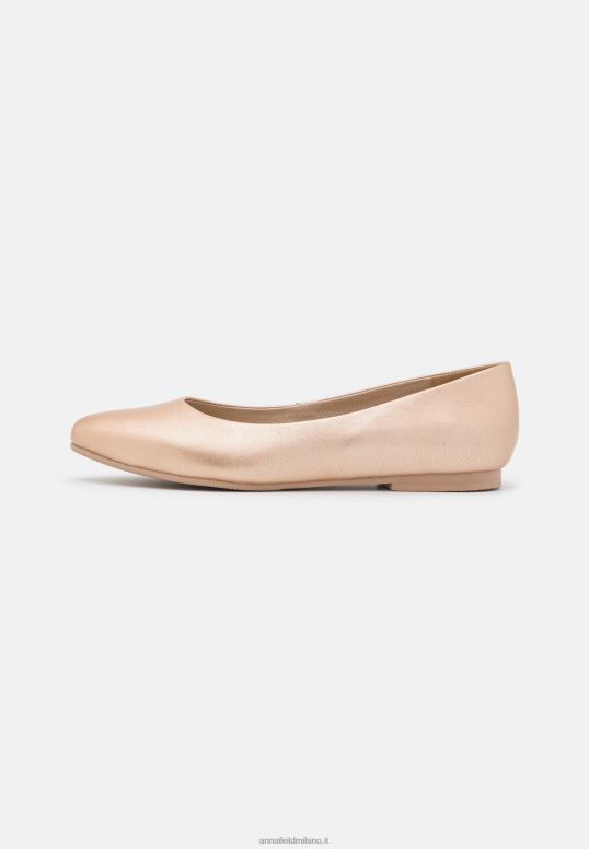 TX2DF2110 donne Anna Field ballerine in pelle color oro rosa