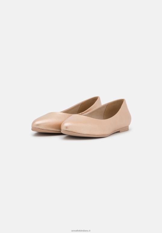 TX2DF2110 donne Anna Field ballerine in pelle color oro rosa
