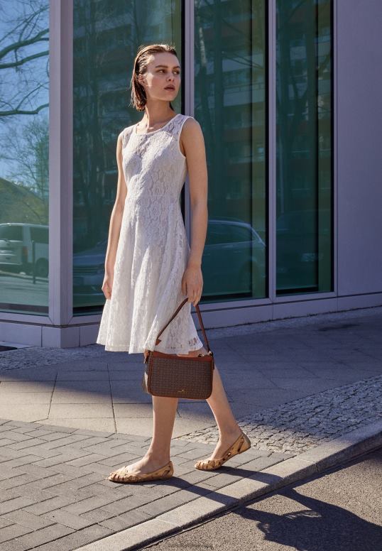 TX2DF2131 donne Anna Field ballerine peeptoe in pelle color oro