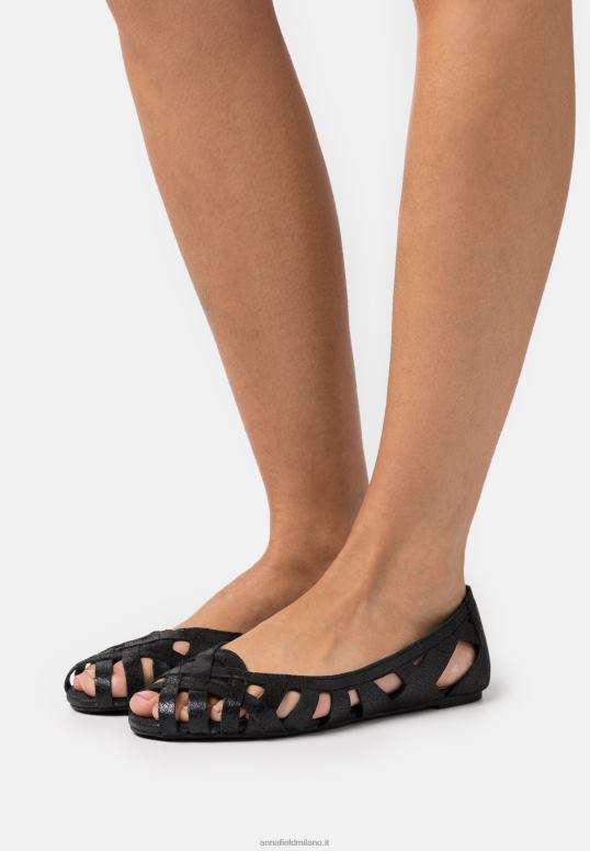 TX2DF2148 donne Anna Field ballerine spuntate in pelle nere