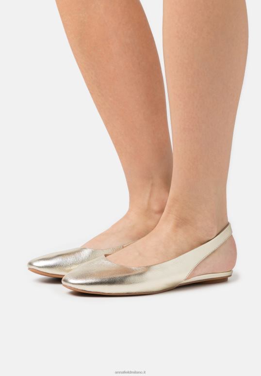 TX2DF2182 donne Anna Field ballerine slingback in pelle color oro