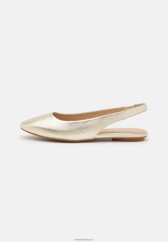 TX2DF2182 donne Anna Field ballerine slingback in pelle color oro