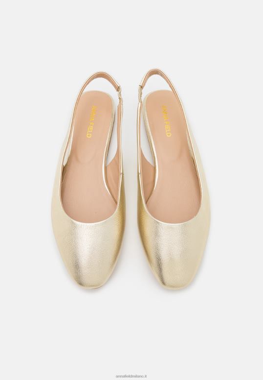 TX2DF2182 donne Anna Field ballerine slingback in pelle color oro