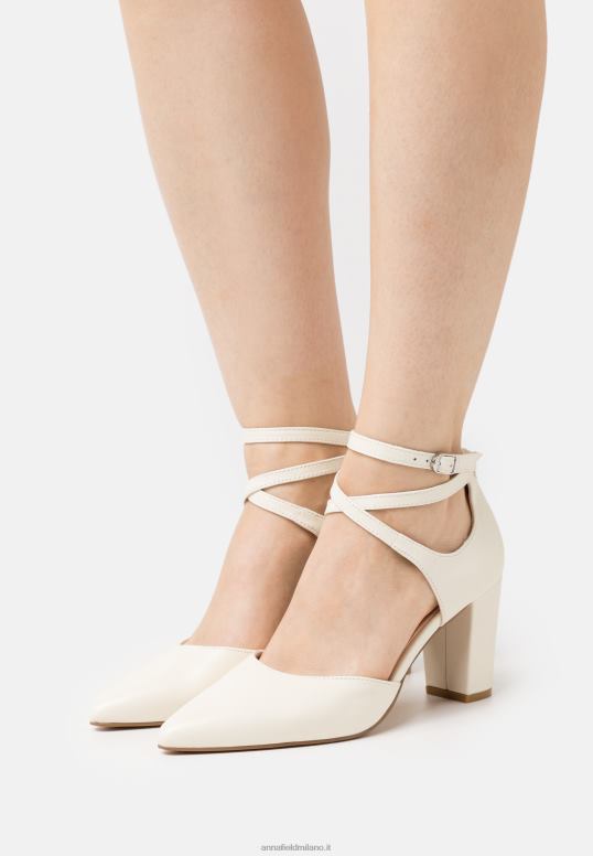 TX2DF1635 donne Anna Field tacchi alti in pelle bianca