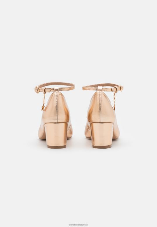 TX2DF1680 donne Anna Field tacco classico color oro rosa