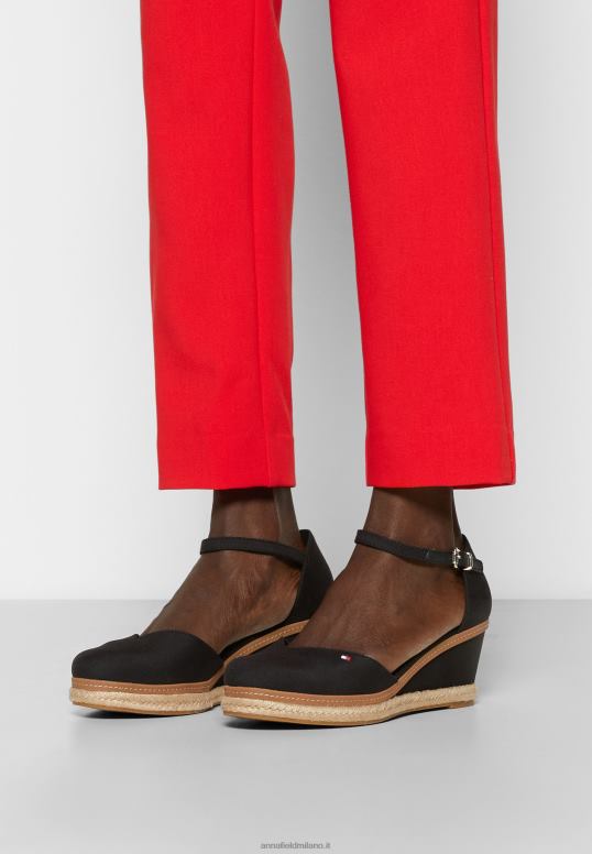 TX2DF1710 donne Anna Field zeppe con zeppa media a punta chiusa di base nere