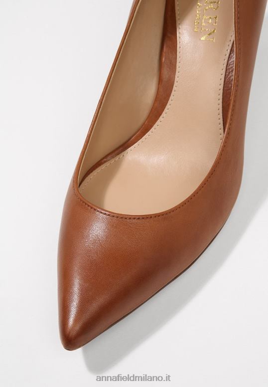 TX2DF1732 donne Anna Field décolleté in pelle lanette con tacchi classici marrone scuro