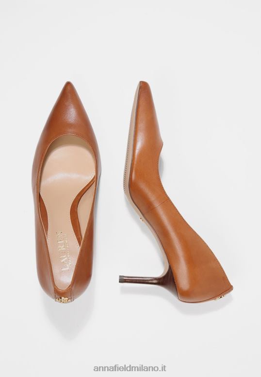 TX2DF1732 donne Anna Field décolleté in pelle lanette con tacchi classici marrone scuro