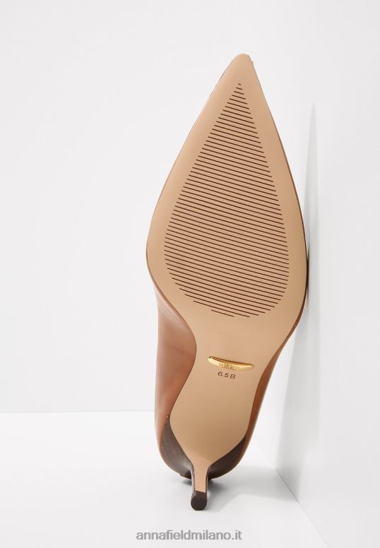 TX2DF1732 donne Anna Field décolleté in pelle lanette con tacchi classici marrone scuro