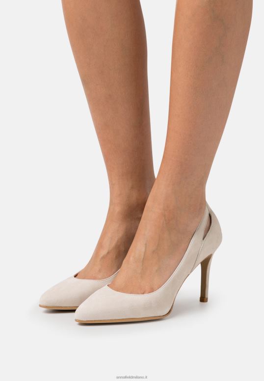 TX2DF1774 donne Anna Field tacchi alti in pelle 1grigio chiaro