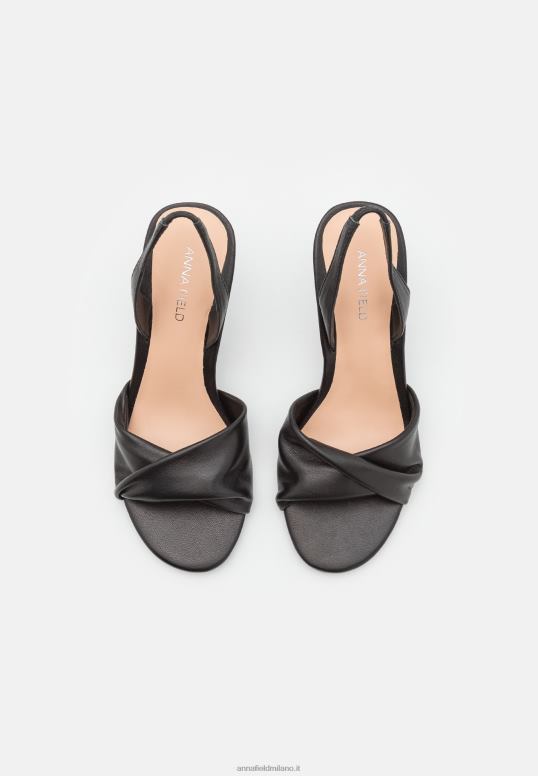 TX2DF1265 donne Anna Field sandali in pelle con tacco alto neri