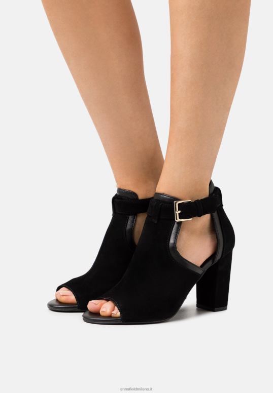 TX2DF1314 donne Anna Field sandali con cinturino alla caviglia in pelle neri