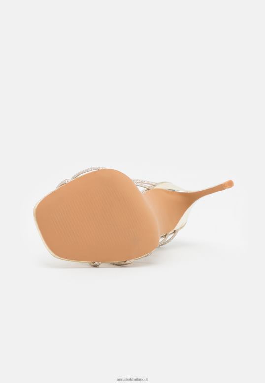 TX2DF1354 donne Anna Field sandali in pelle con tacco alto color oro