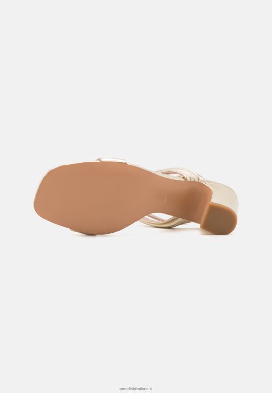 TX2DF1372 donne Anna Field sandali tacco alto in pelle color oro