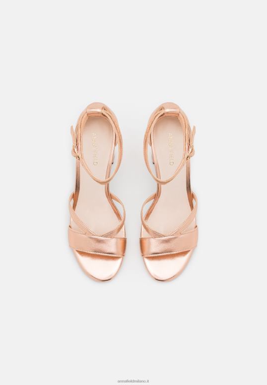 TX2DF1392 donne Anna Field sandali in pelle color oro rosa