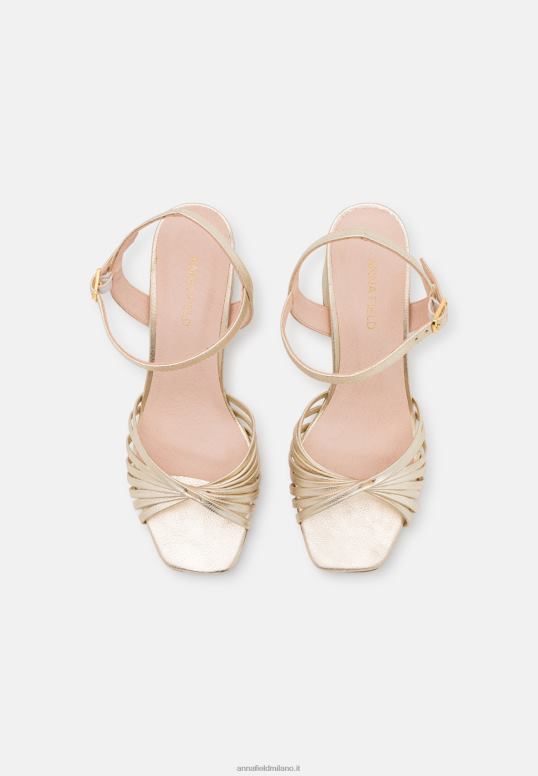 TX2DF1397 donne Anna Field sandali in pelle con tacco alto color oro