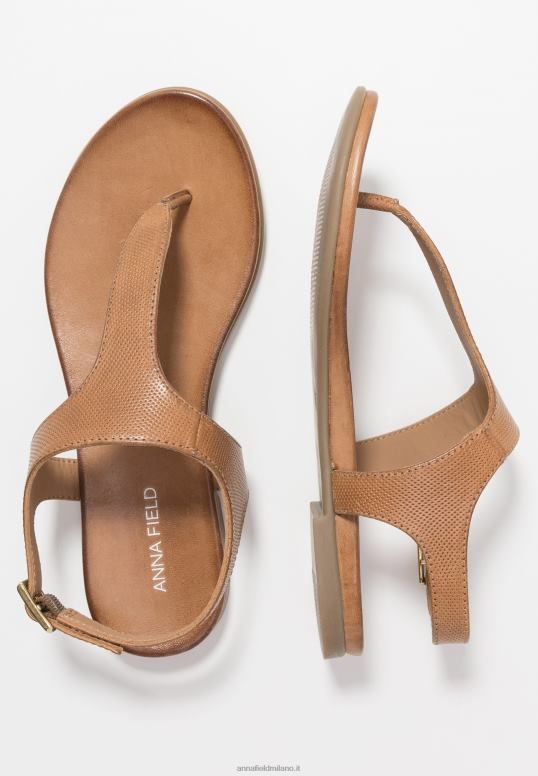 TX2DF1495 donne Anna Field sandali con cinturino a T in pelle cognac