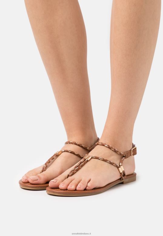TX2DF1512 donne Anna Field sandali con cinturino a t cognac/oro