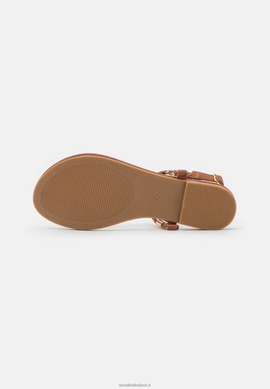 TX2DF1512 donne Anna Field sandali con cinturino a t cognac/oro
