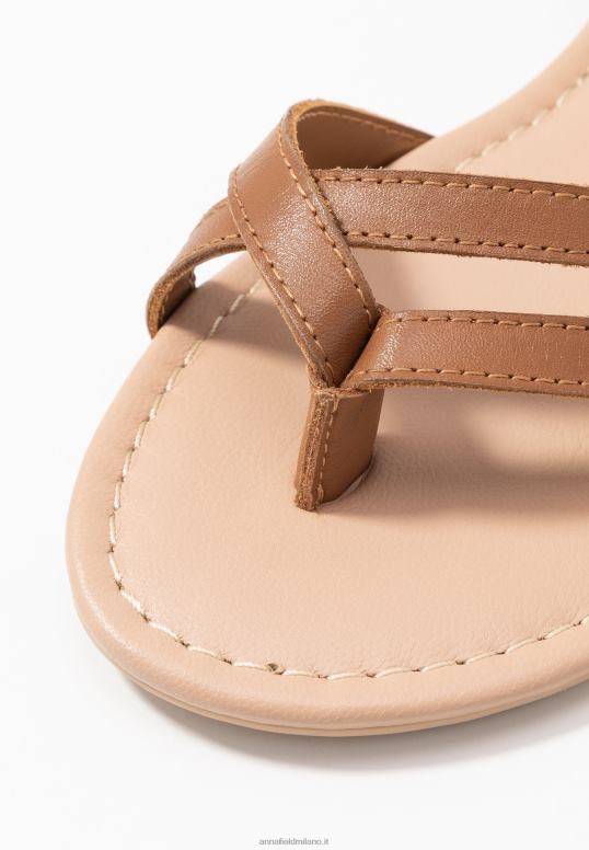 TX2DF1513 donne Anna Field sandali con cinturino a T in pelle cognac