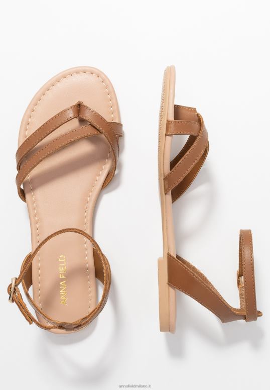 TX2DF1513 donne Anna Field sandali con cinturino a T in pelle cognac