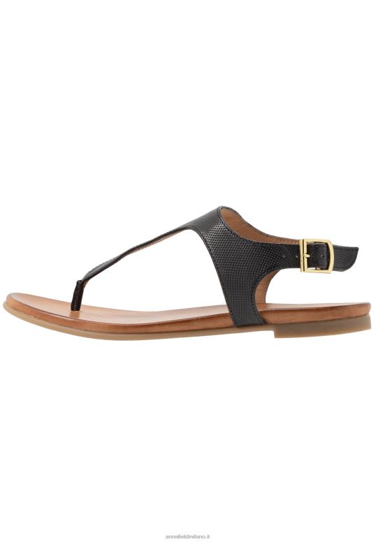 TX2DF1521 donne Anna Field sandali con cinturino a T in pelle neri