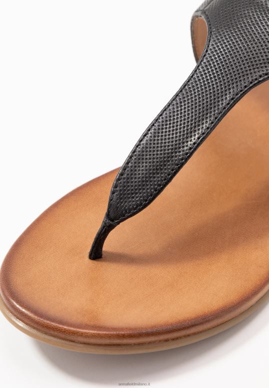 TX2DF1521 donne Anna Field sandali con cinturino a T in pelle neri