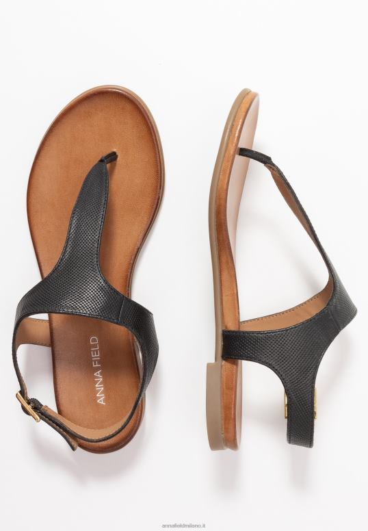 TX2DF1521 donne Anna Field sandali con cinturino a T in pelle neri