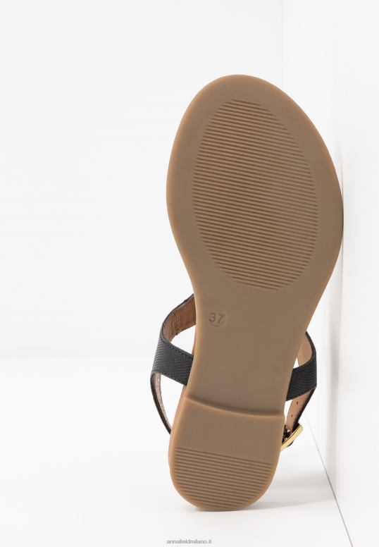 TX2DF1521 donne Anna Field sandali con cinturino a T in pelle neri