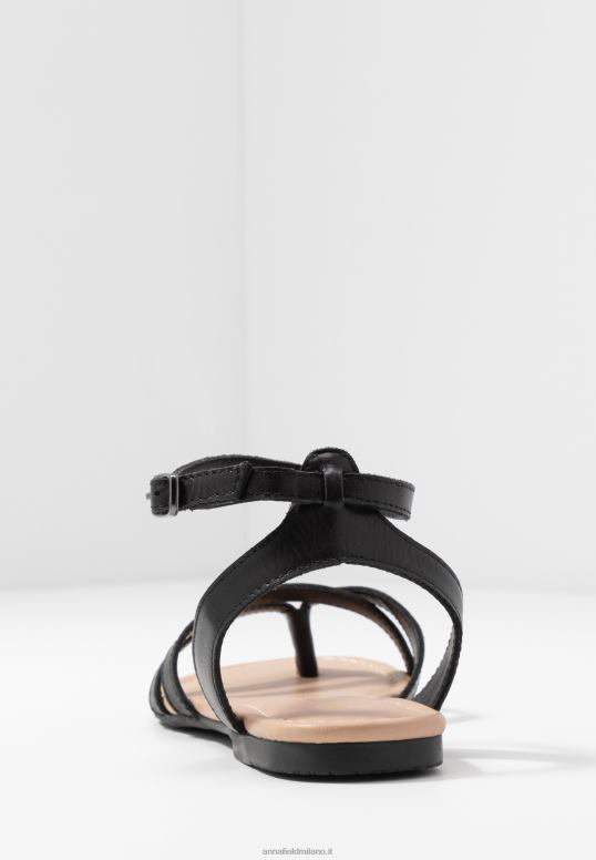 TX2DF1523 donne Anna Field sandali con cinturino a T in pelle neri