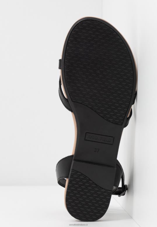 TX2DF1523 donne Anna Field sandali con cinturino a T in pelle neri