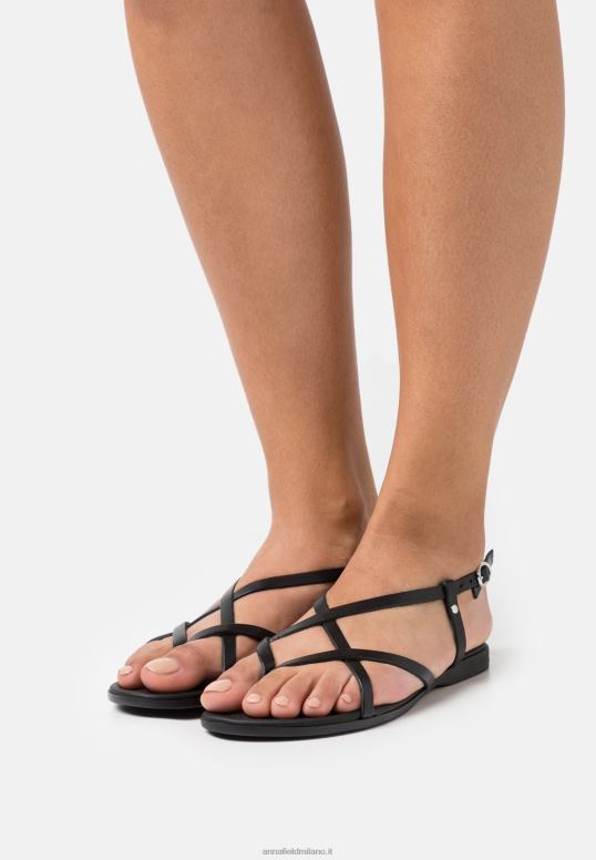 TX2DF1532 donne Anna Field sandali con cinturino a T in pelle neri