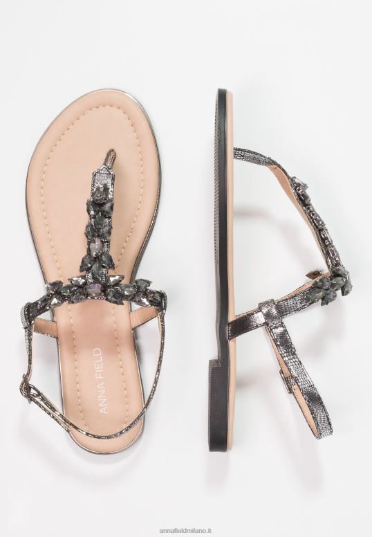 TX2DF1542 donne Anna Field sandali con cinturino a T grigio scuro