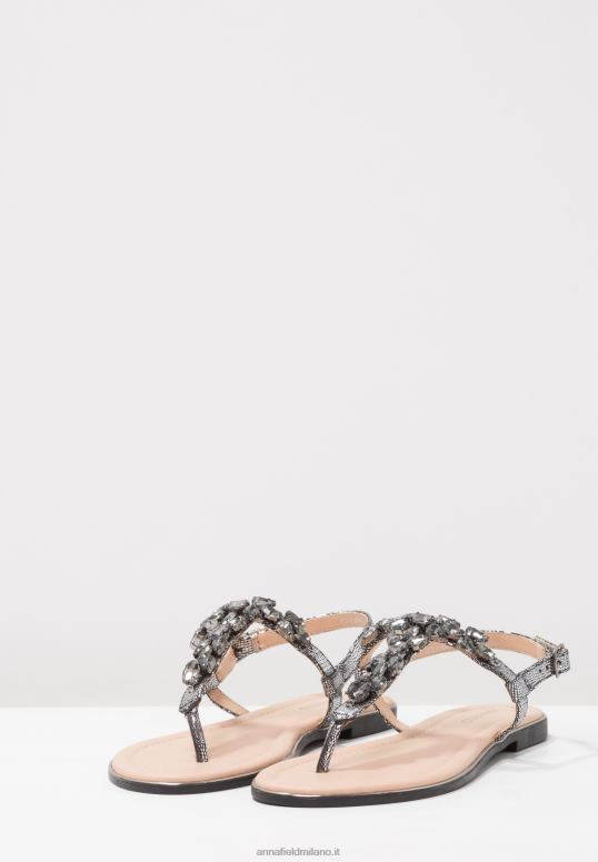 TX2DF1542 donne Anna Field sandali con cinturino a T grigio scuro