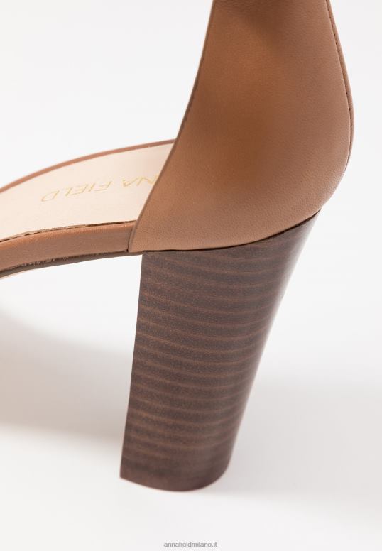 TX2DF1549 donne Anna Field sandali in pelle con tacco alto cognac