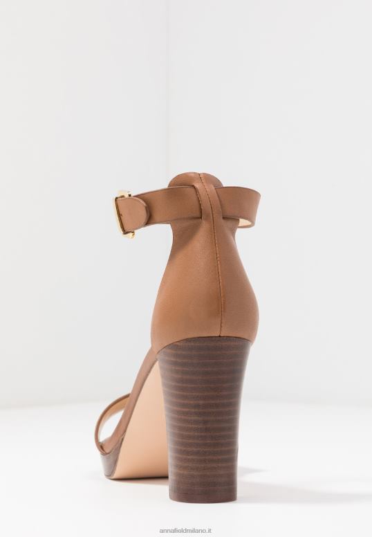TX2DF1549 donne Anna Field sandali in pelle con tacco alto cognac
