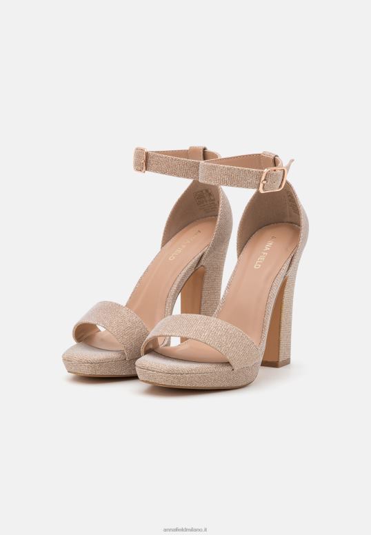 TX2DF1566 donne Anna Field sandali con tacco alto oro rosa