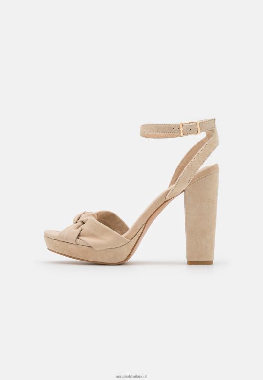 TX2DF1578 donne Anna Field sandali in pelle con tacco alto beige