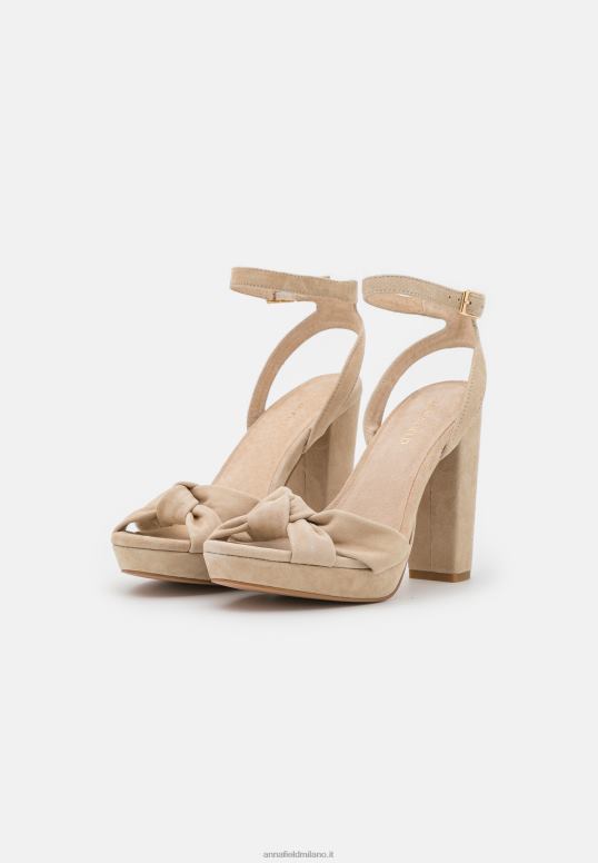 TX2DF1578 donne Anna Field sandali in pelle con tacco alto beige