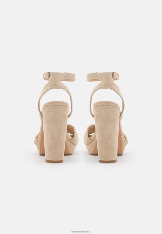 TX2DF1578 donne Anna Field sandali in pelle con tacco alto beige
