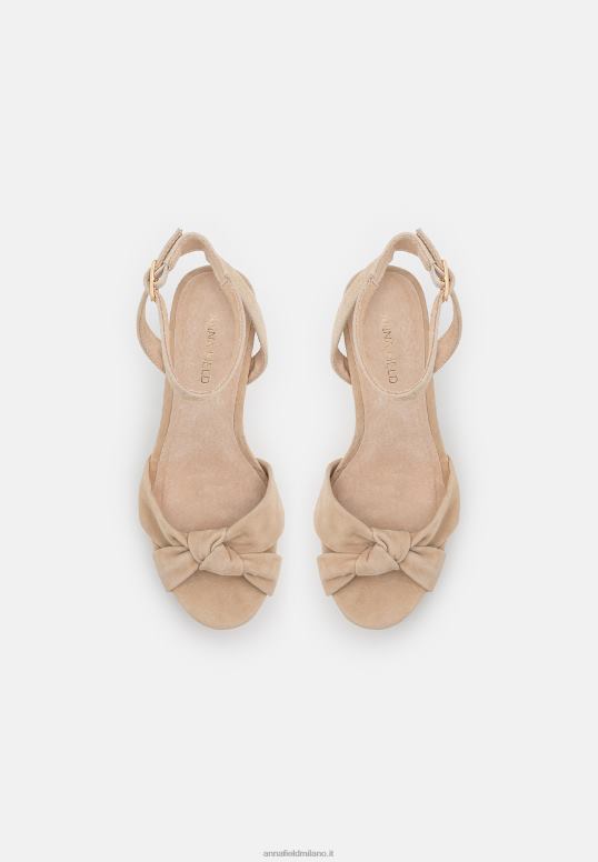 TX2DF1578 donne Anna Field sandali in pelle con tacco alto beige
