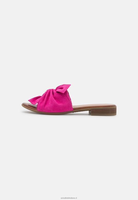 TX2DF1867 donne Anna Field mules in pelle rosa
