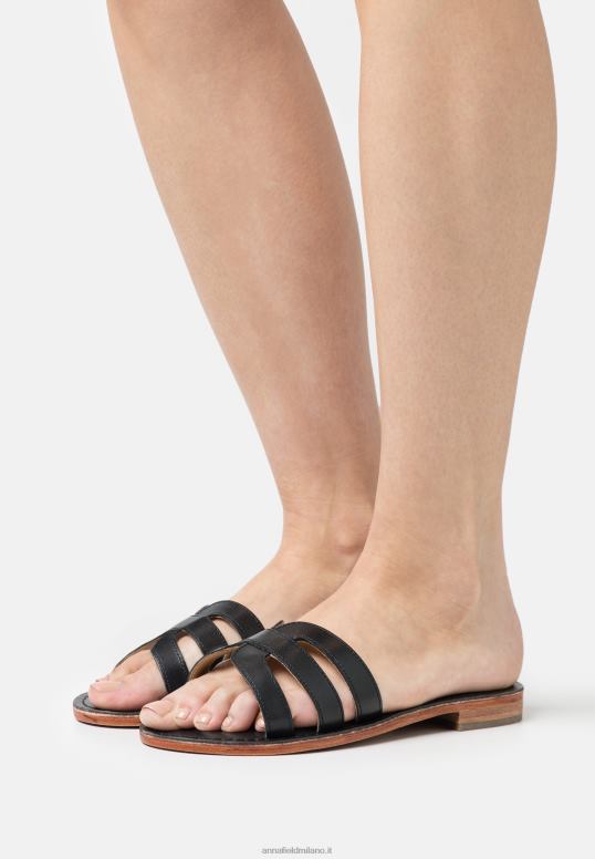 TX2DF1879 donne Anna Field mules in pelle nera