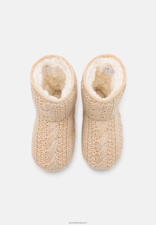 TX2DF2277 donne Anna Field pantofole in filo metallico oro color oro