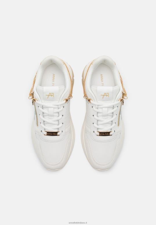 TX2DF1201 donne Anna Field scarpe da ginnastica in pelle bianco/oro