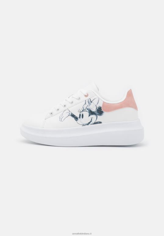 TX2DF1207 donne Anna Field scarpe da ginnastica disney topolino bianco/rosa chiaro